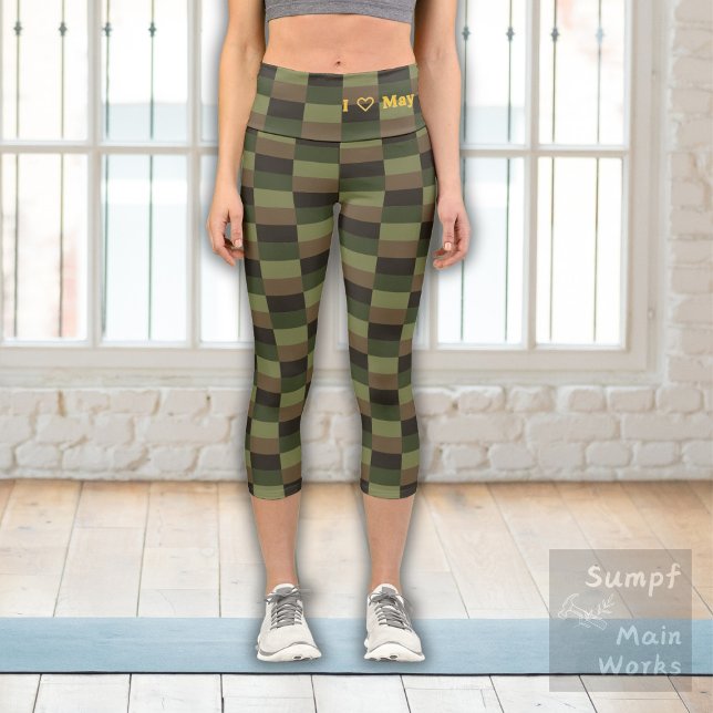 Deep Forest Colour Combination with Yellow Capri Leggings (Creator Uploaded)