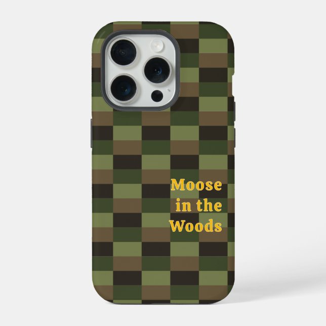 Deep Forest Colour Combination with Yellow iPhone Case (Back)
