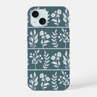 Deep Forest Green Botanical Floral Garden Art