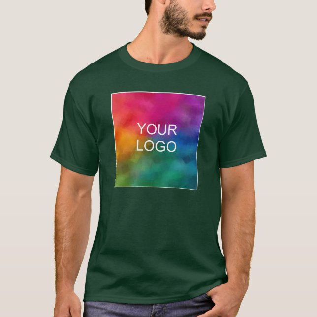 Deep Forest Green Custom Create Your Own Add Logo T-Shirt (Front)