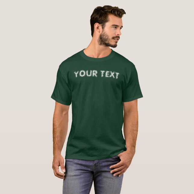 Deep Forest Green Double Sided Men's Basic Dark T-Shirt (Front Full)