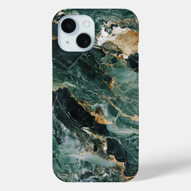 Deep Forest Green Marble Phone Case (Back)