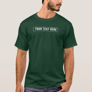 Deep Forest Green Men's Modern Custom Template T-S T-Shirt