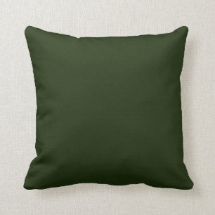 Deep forest green solid colour cushion