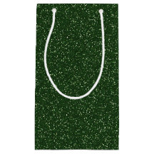 Deep Forest Green Sparkle Glitter Gift Bag