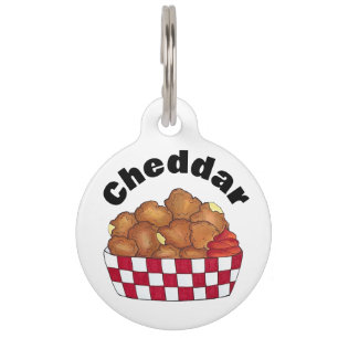 Deep Fried Cheese Curds Minnesota Wisconsin Food Pet Tag