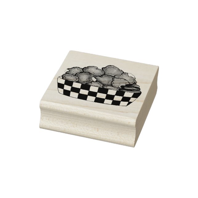 Deep Fried Cheese Curds Minnesota Wisconsin Food Rubber Stamp (Stamp)