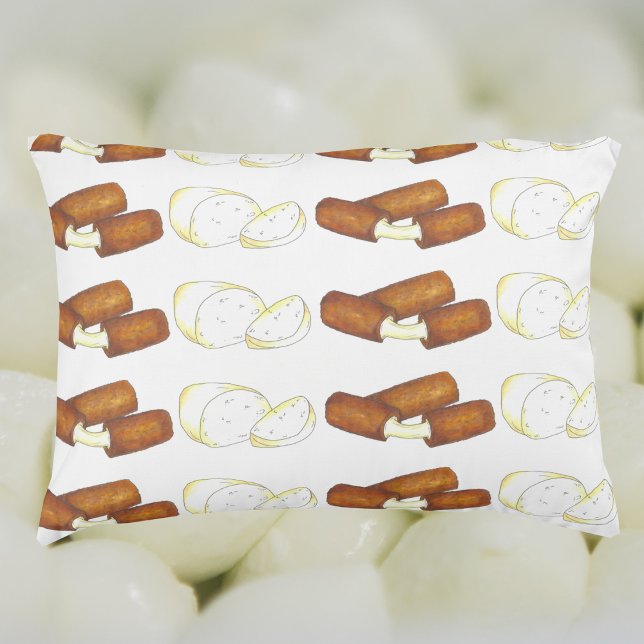 Deep Fried Mozzarella Cheese Sticks Junk Food  Decorative Cushion (Mozzarella sticks pillow)