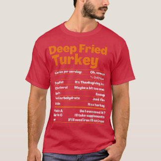 Deep Fried TurkeyThanksgiving Nutrition Facts Tee