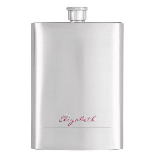 * Deep Fuchsia Signature Personalised Hip Flask