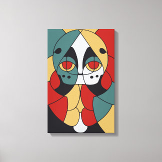 Deep geometric abstraction art canvas print
