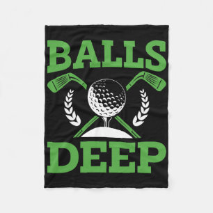 Deep Golf Golfer Fan Golf Tournament Day Fleece Blanket