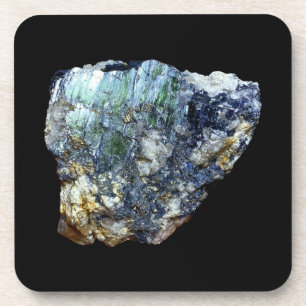 Deep Green Crystal Formation Vivianite Inspired Coaster