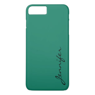 Deep green-cyan turquoise colour background iPhone 8 plus/7 plus case