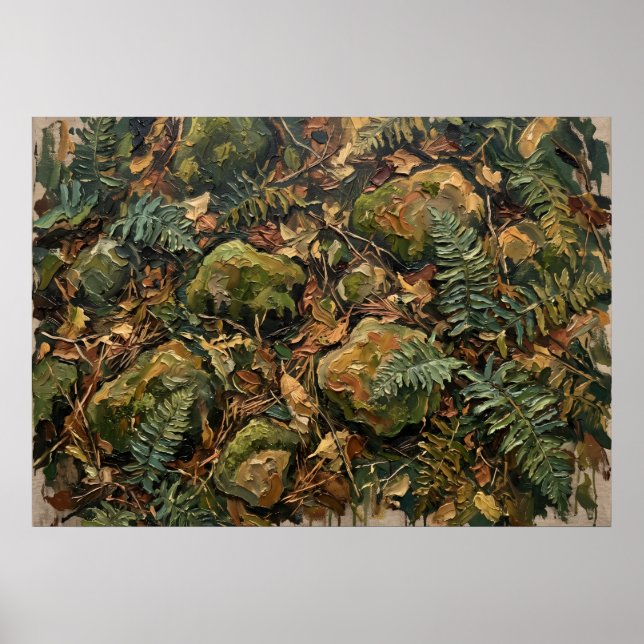 Deep Green Forest Foliage Poster (Front)