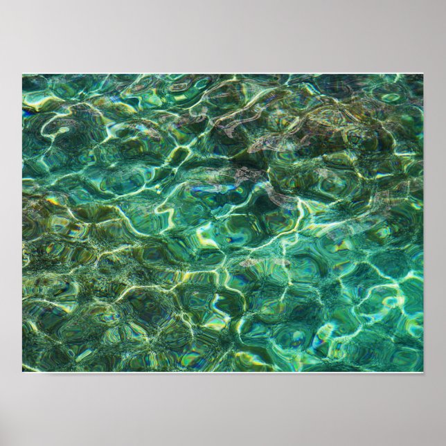Deep green fresh waters poster (Front)