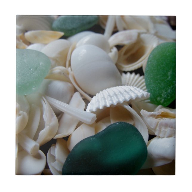 Deep Green Sea Glass Tile (Front)