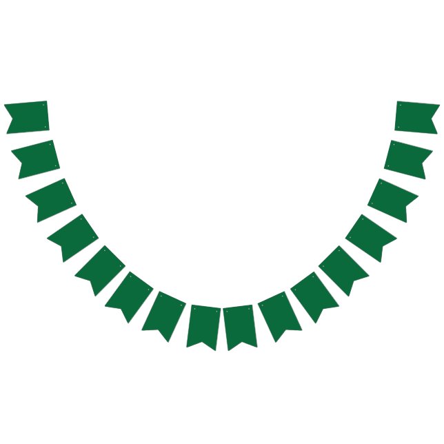 Deep Green Solid Background | Minimalist Design Bunting (All)