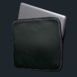 Deep Green Solid Plain Color Laptop Sleeve<br><div class="desc">Abstract Deep Green Solid Plain Color. Minimalist royal modern style color. 
Work with formal/ informal occasions. Simple,  beautiful with an elegant touch, 
Hex# 09120F

Design Note: For custom requests,  message me at daed.halabi@gmail.com. 😊</div>