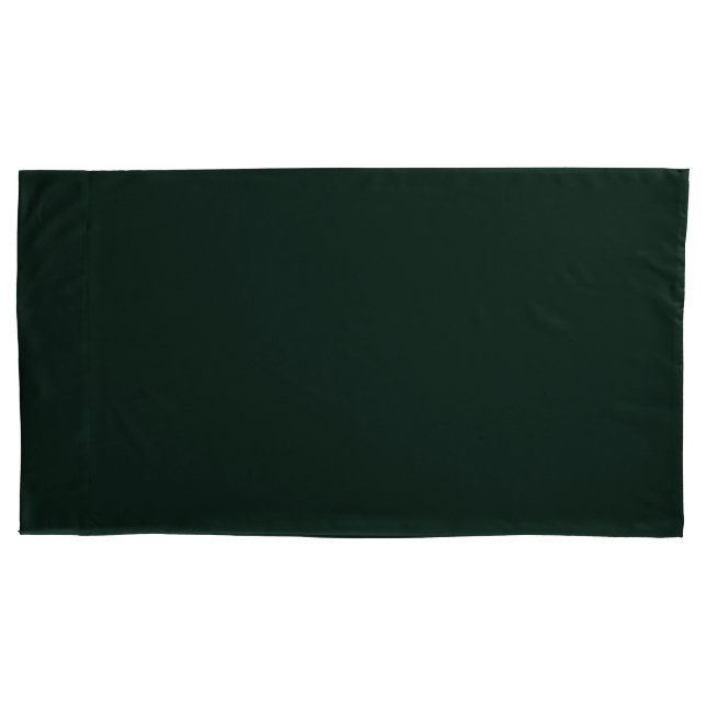Deep Green Solid Plain Color Pillowcase (Front)