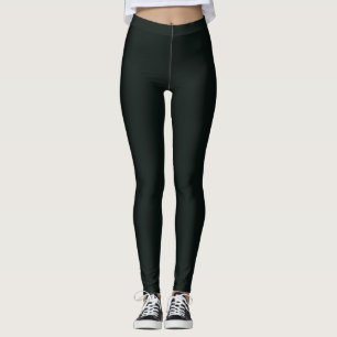 Deep Green Solid Plain Colour Leggings