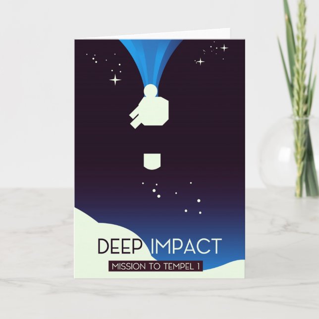 Deep Impact Space Art Holiday Card (Front)