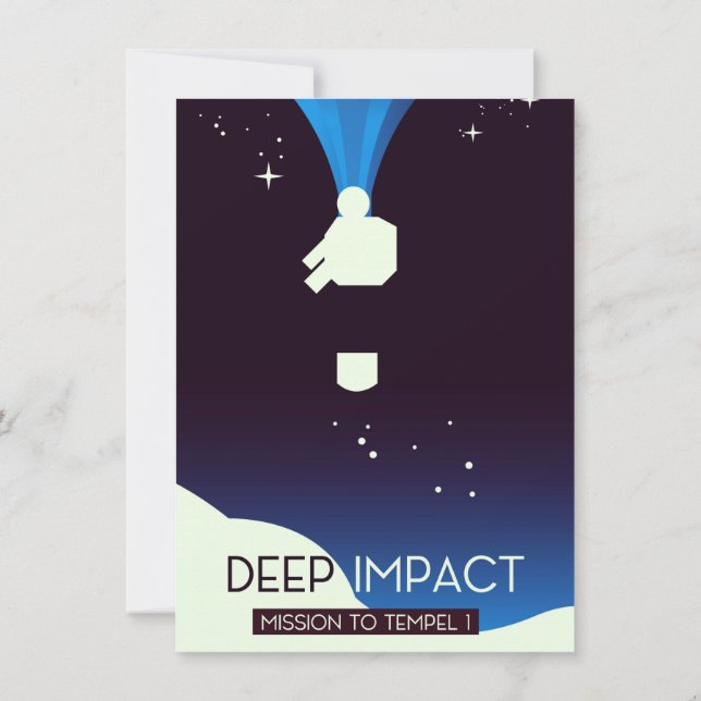 Deep Impact Space Art Invitation (Back)