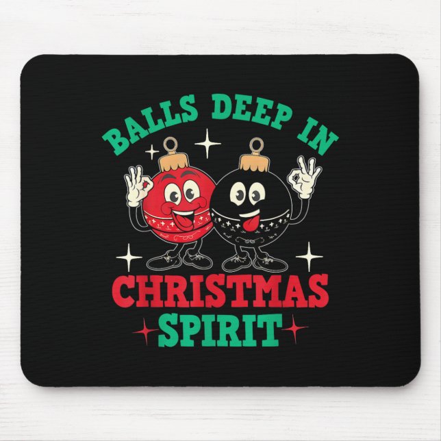 Deep In Christmas Srit Christmas Humorous Festive  Mouse Mat (Front)