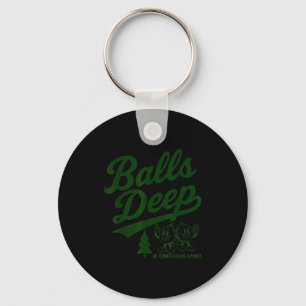 Deep In Christmas Srit Funny Adult Christmas Tee  Key Ring