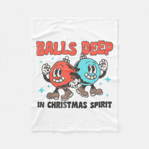 Deep In Christmas Srit Funny Christmas Saying Fleece Blanket