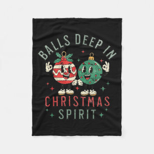 Deep In Christmas Srit Funny Christmas Saying Fleece Blanket