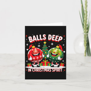 Deep In Christmas Srit Funny Ornament  Card