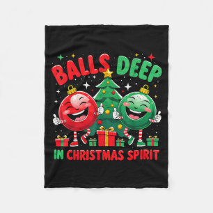 Deep In Christmas Srit Funny Ornament Fleece Blanket