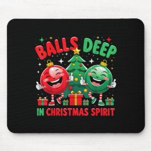 Deep In Christmas Srit Funny Ornament Mouse Mat
