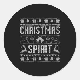 Deep In The Christmas Srit Couple Matching Christm Classic Round Sticker