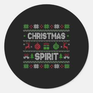Deep In The Christmas Srit Matching Couples Classic Round Sticker