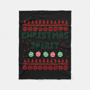 Deep In The Christmas Srit Matching Couples Ugly Fleece Blanket