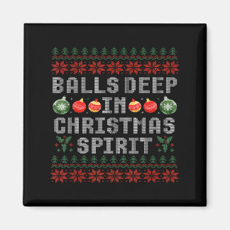 Deep In The Christmas Srit Matching Couples Ugly  Magnet