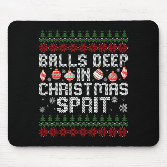 Deep In The Christmas Srit Matching Couples Ugly  Mouse Mat (Front)