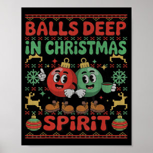 Deep In The Christmas Srit Xmas Husband Ugly Sweat Poster