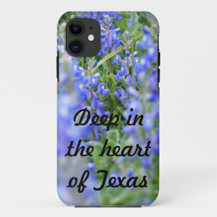 "Deep in the heart of Texas" bluebonnet phone case