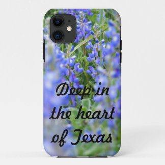 "Deep in the heart of Texas" bluebonnet phone case