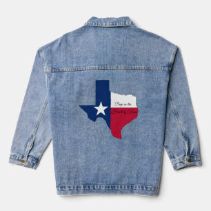 Deep in the Heart of Texas flag Denim Jacket