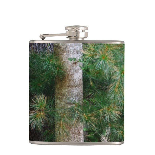 Deep In The Pines Woodsy Flask (Front)