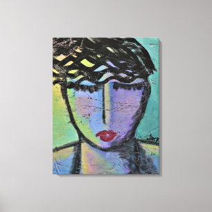 Deep in Thought Abstract Acrylic Painting Canvas Print