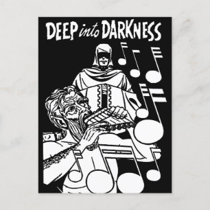 Deep Into Darkness Vintage Comics Grim Reaper art Postcard