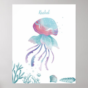 Deep Jellyfish Love Customisable Poster