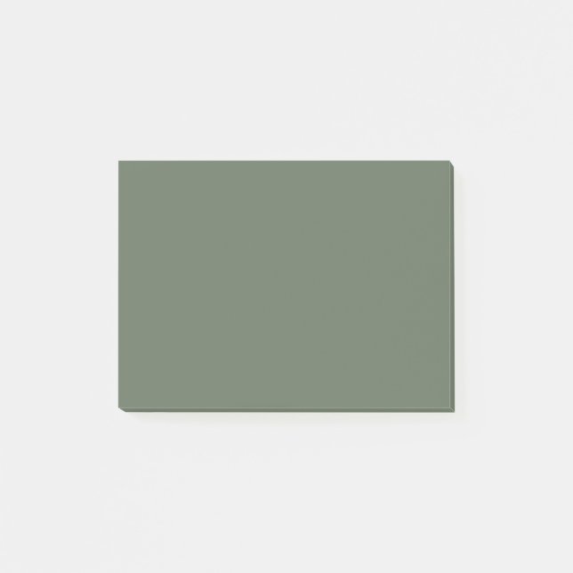 Deep Lichen Green Exclusive One Colour Post-it Notes (Front)
