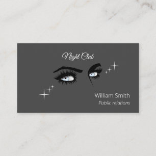 Deep Light Blue Solid Colours Drawing Female Glanc Business Card
