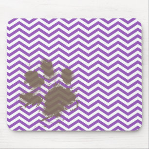 Deep Lilac Chevron Mouse Mat